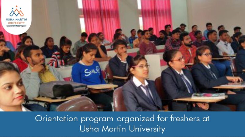 Orientation program organized for freshers at Usha Martin University