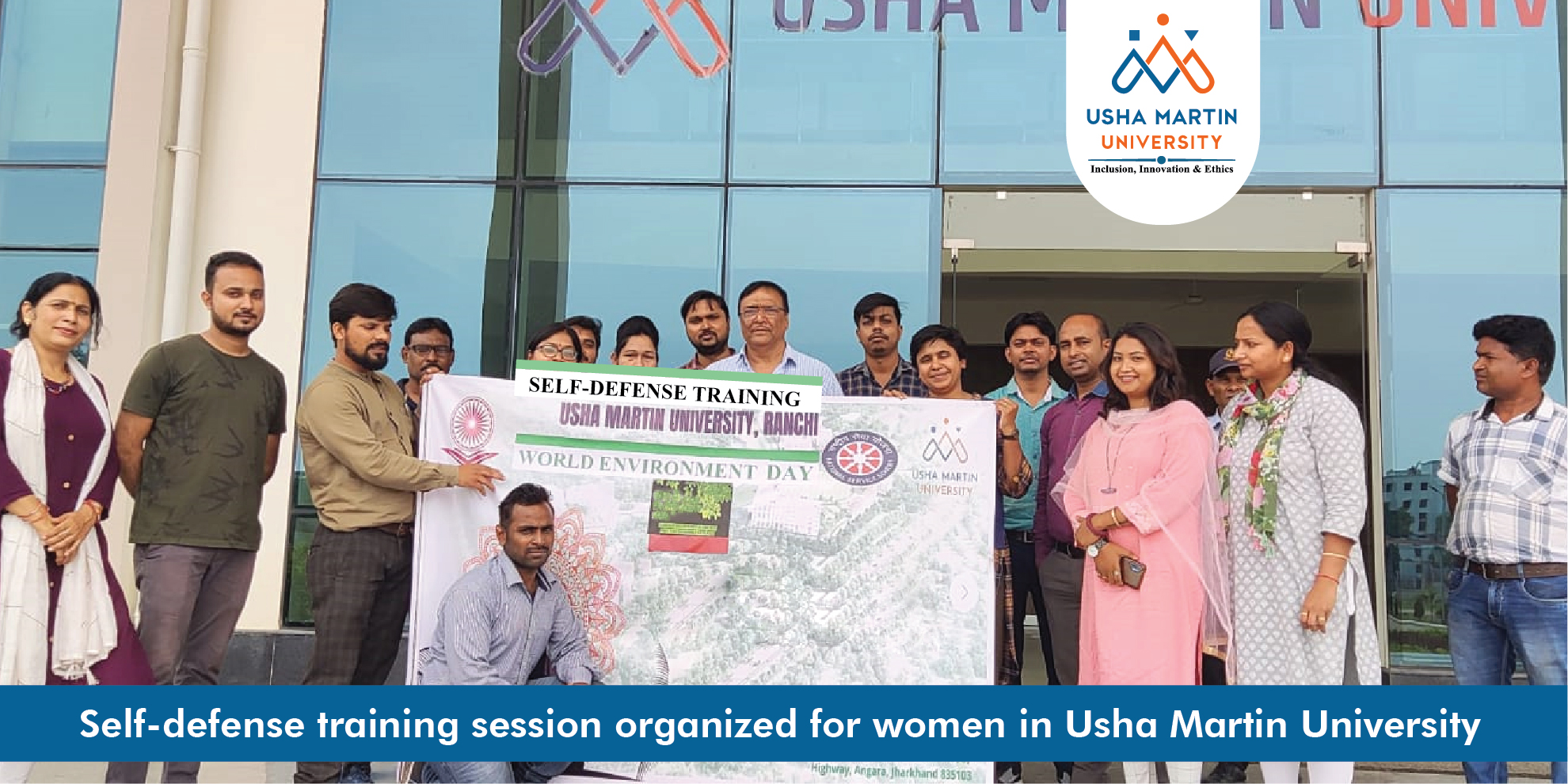 Self-defense training session organized for women in Usha Martin University