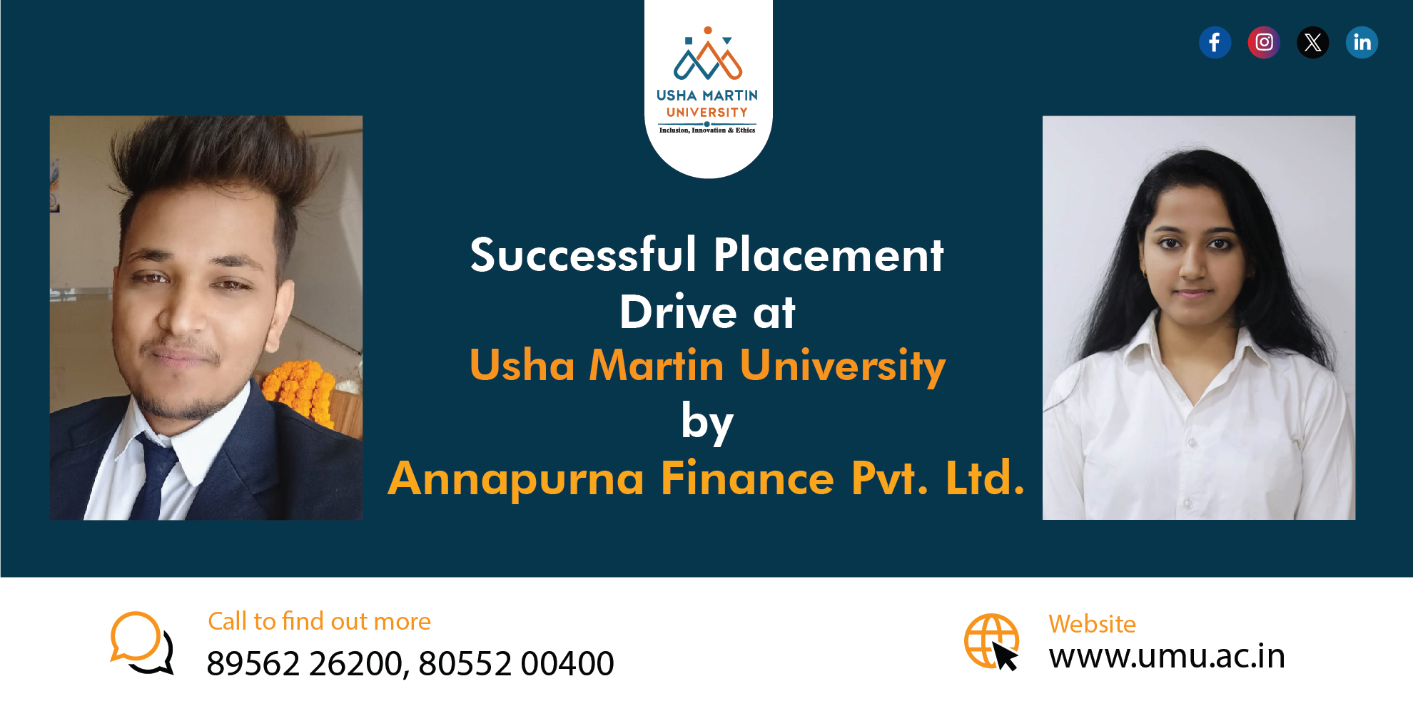 Successful Placement Drive at Usha Martin University by Annapurna Finance Private Limited