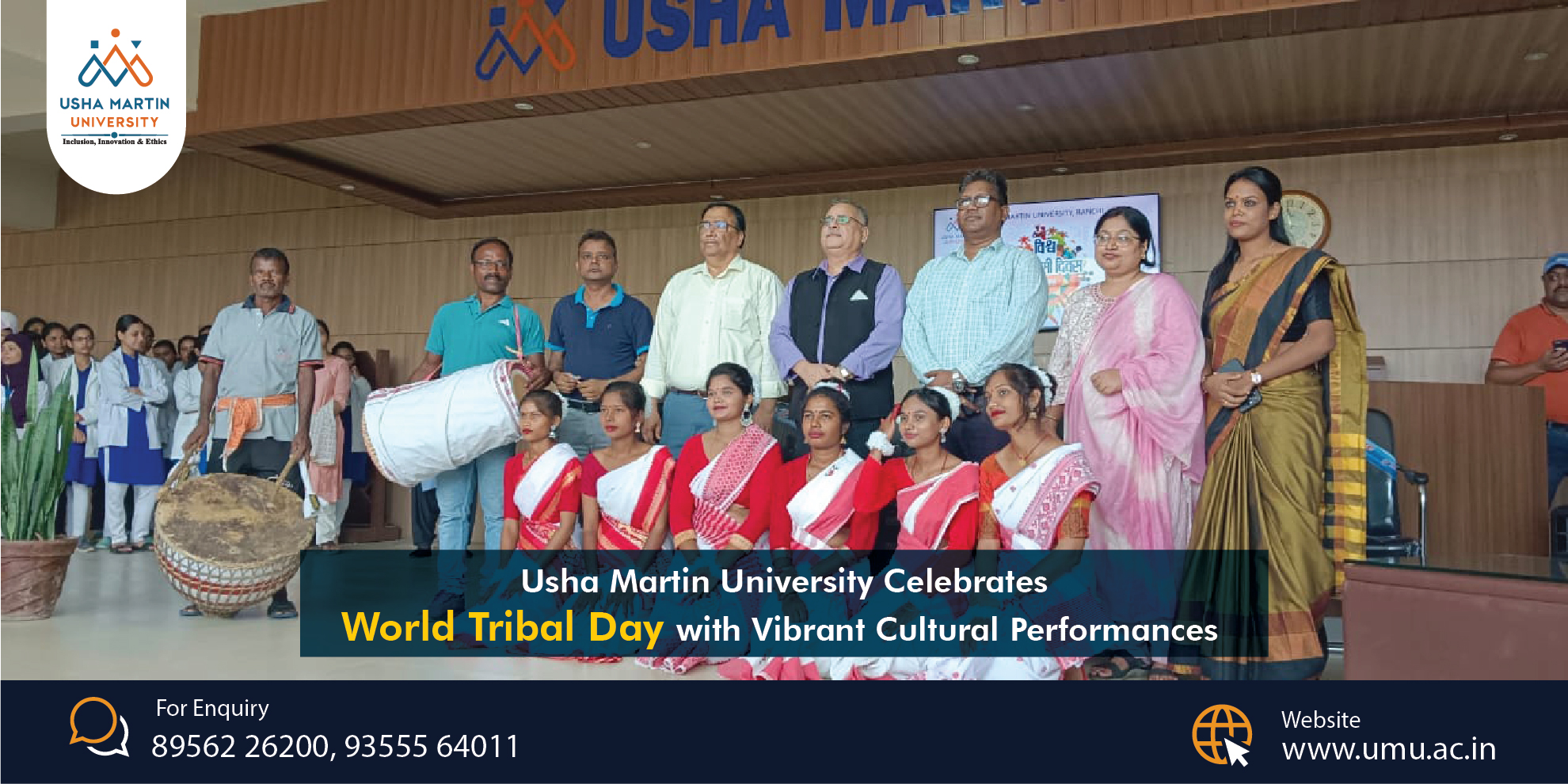 Usha Martin University Celebrates World Tribal Day with Cultural Performances