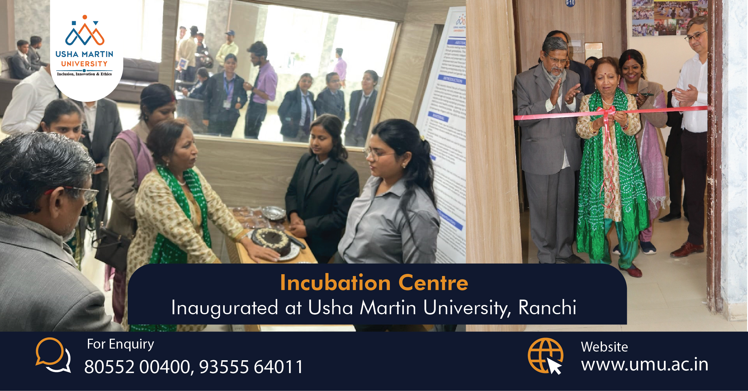 Incubation Centre Inaugurated at Usha Martin University, Ranchi