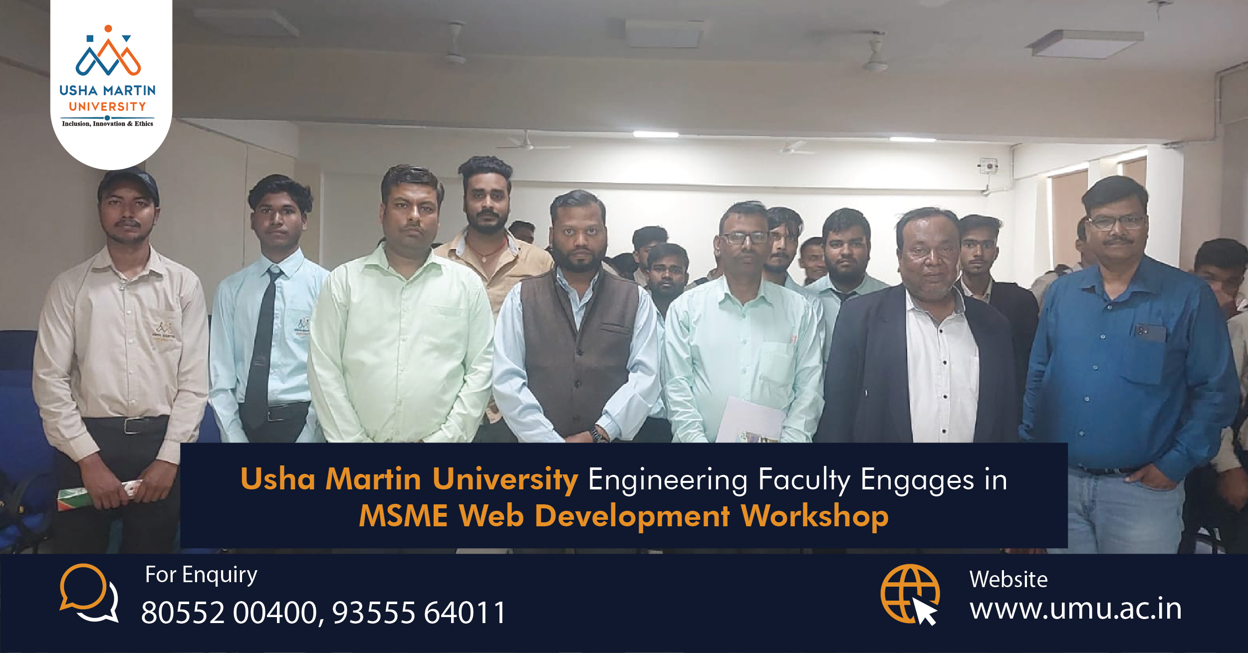 Usha Martin University Engineering Faculty Engages in MSME Web Development Workshop