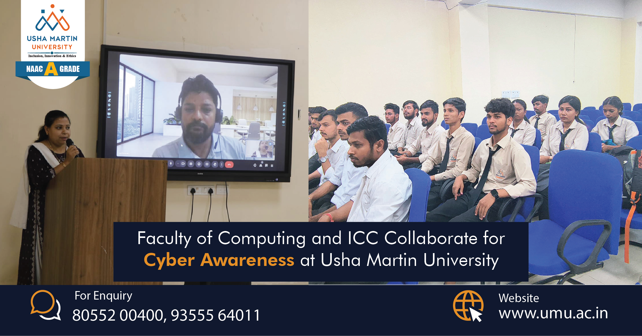 Faculty of Computing and ICC Collaborate for Cyber Awareness at Usha Martin University
