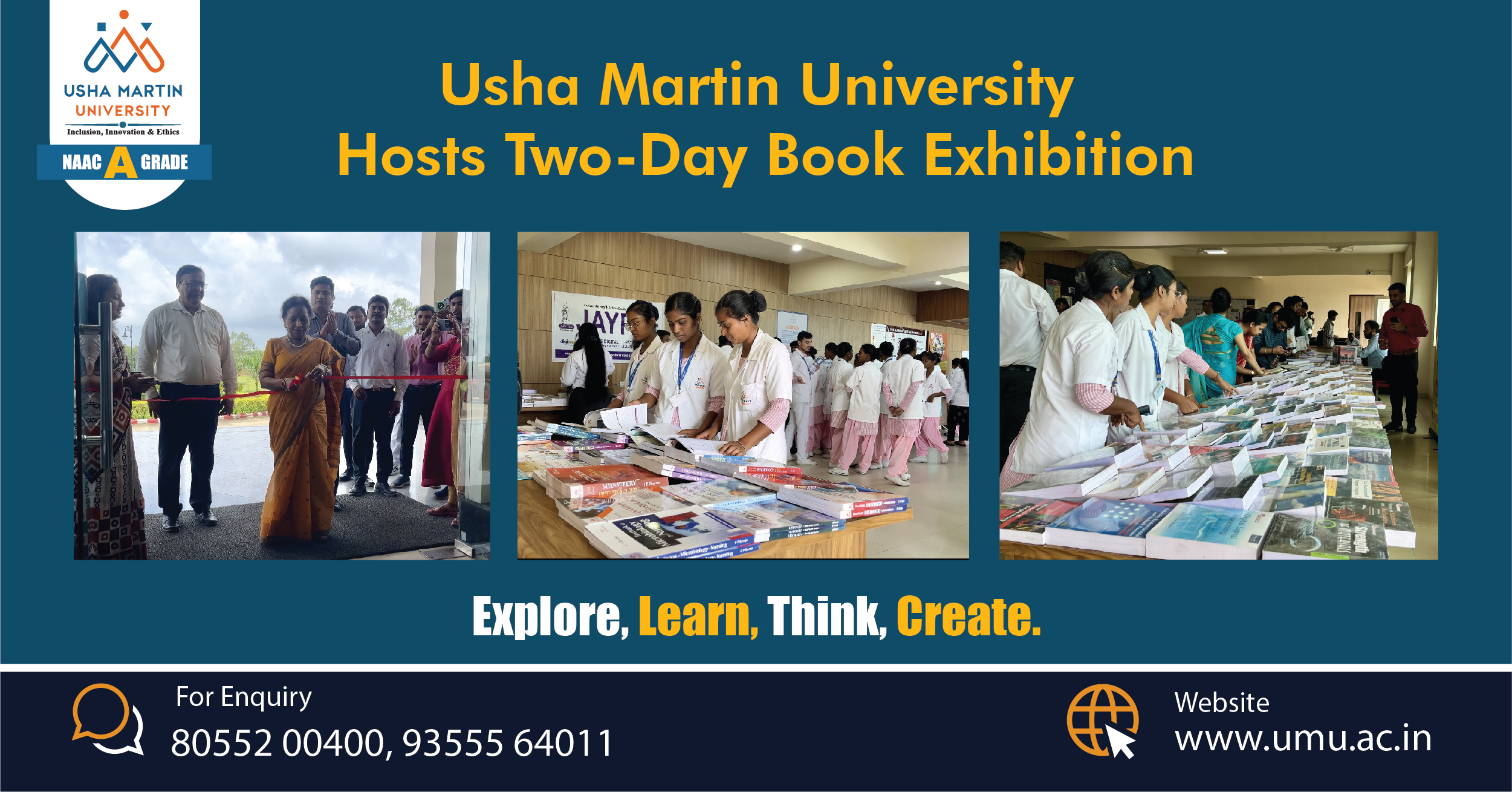 Book Exhibition Organized at Usha Martin University, Ranchi Jharkhand