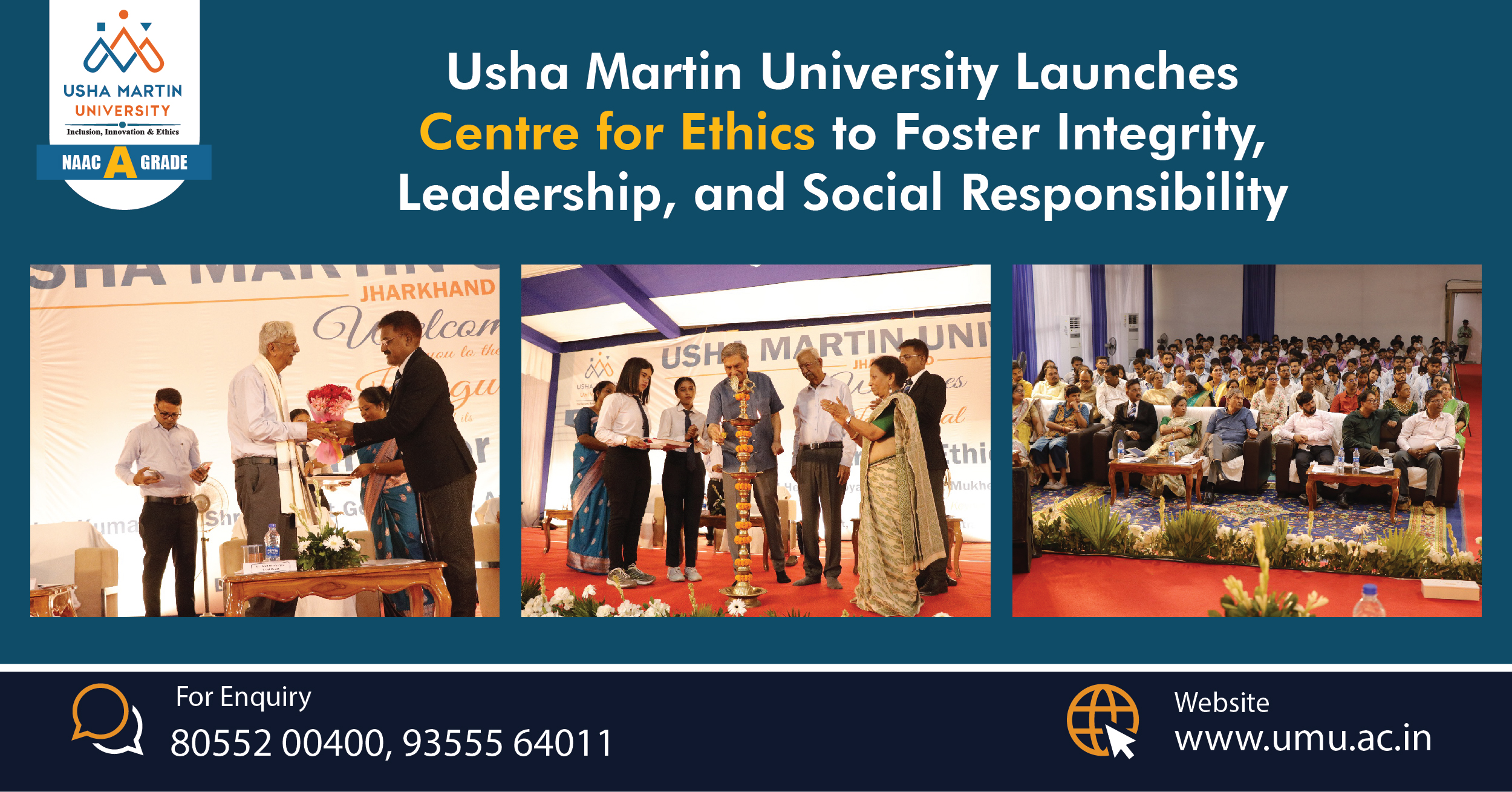 Usha Martin University Launches Centre for Ethics to Foster Integrity, Leadership, and Social Responsibility