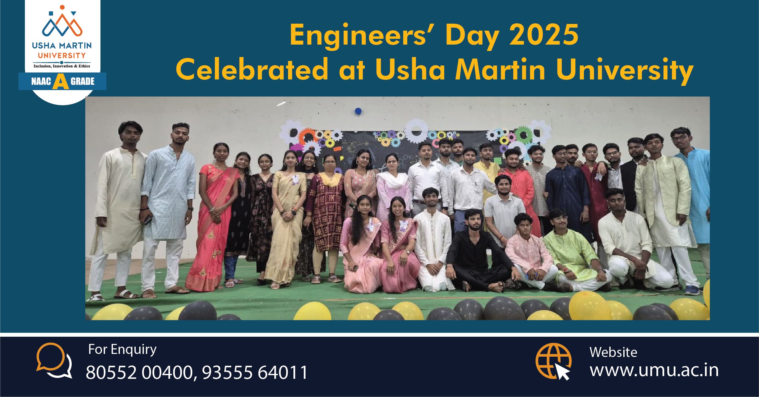 Engineers’ Day 2025 Celebrated at Usha Martin University, Ranchi, Jharkhand
