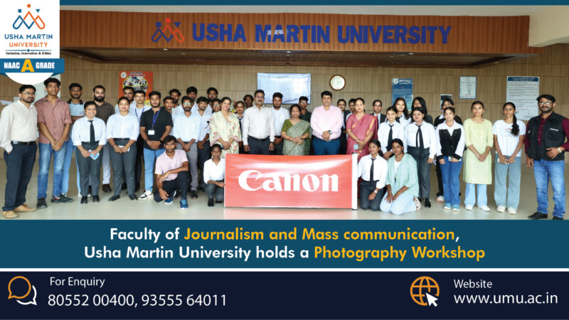Faculty of Journalism and Mass communication, Usha Martin University holds Photography Workshop