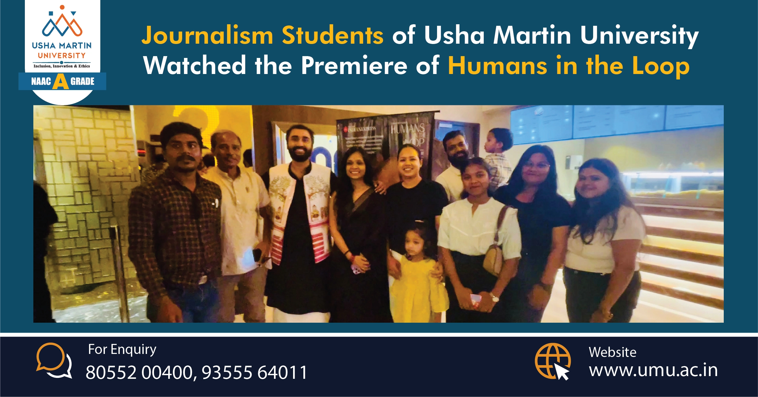Journalism Students of Usha Martin University Watched the Premiere of Humans in the Loop