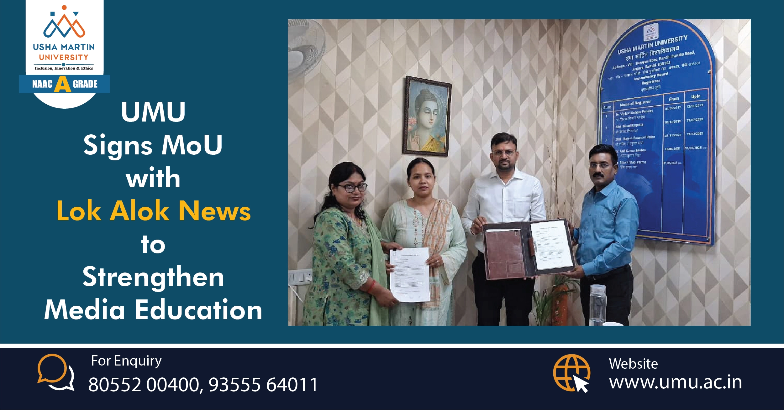 UMU Signs MoU with Lok Alok News to Strengthen Media Education