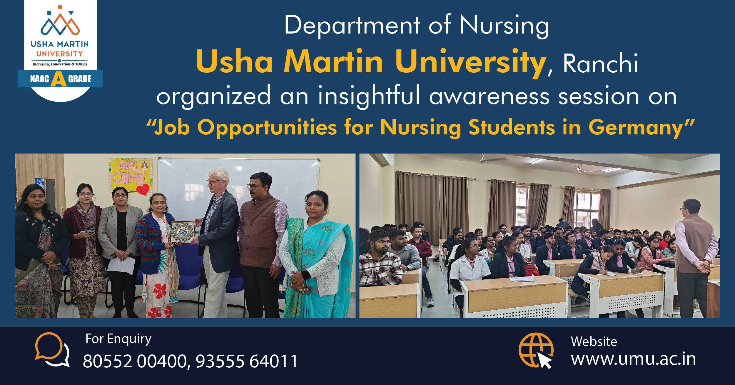 International Nursing Career Guidance Session Held at Usha Martin University
