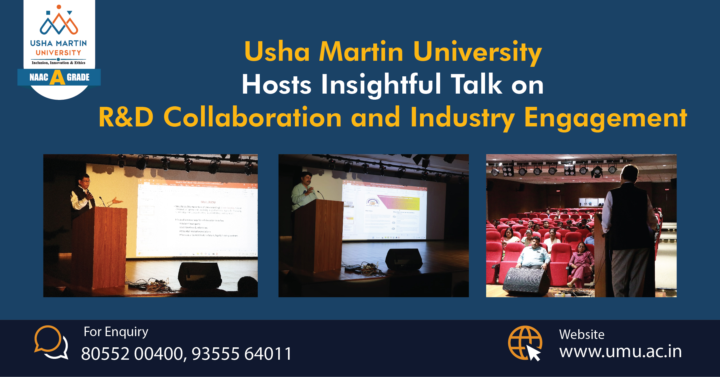 Usha Martin University Hosts Insightful Talk on R&D Collaboration and Industry Engagement