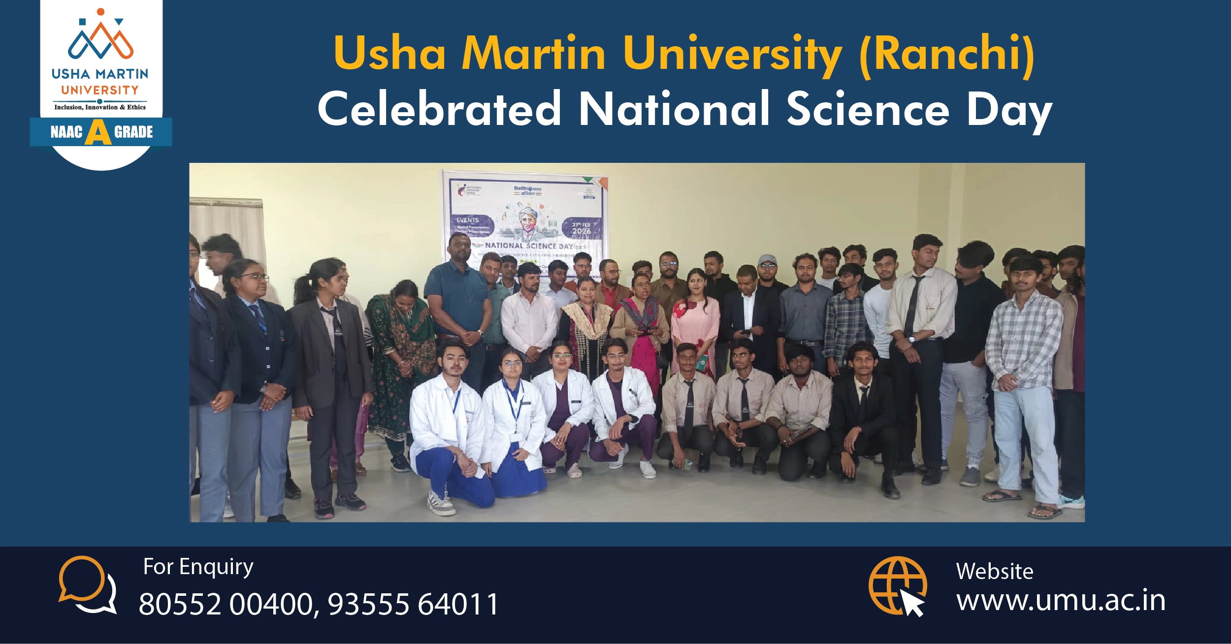 Usha Martin University, Ranchi Celebrated National Science Day