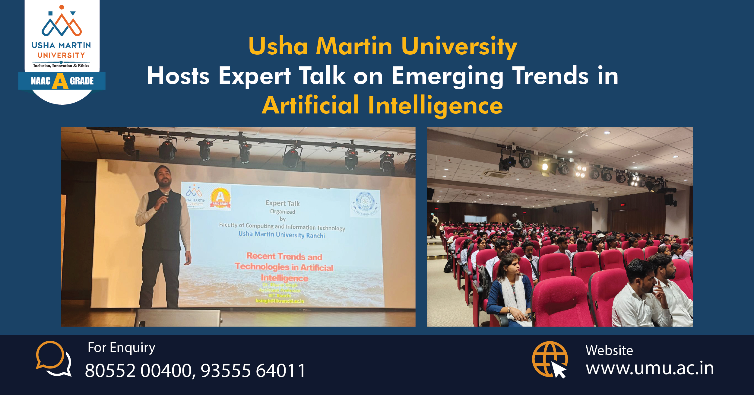 Usha Martin University Hosts Expert Talk on Emerging Trends in Artificial Intelligence