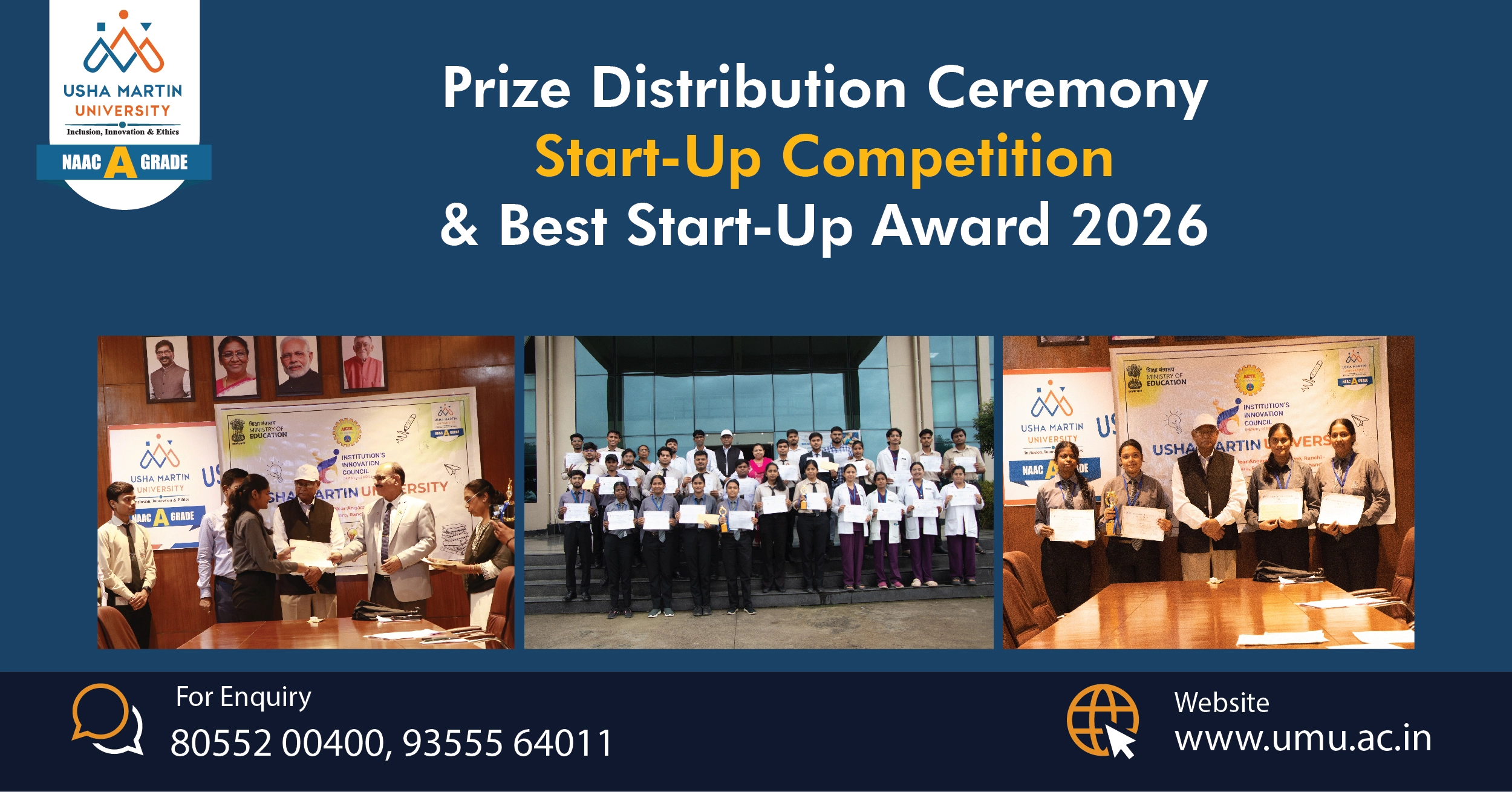 Prize Distribution Ceremony – Start-Up Competition & Best Start-Up Award 2026