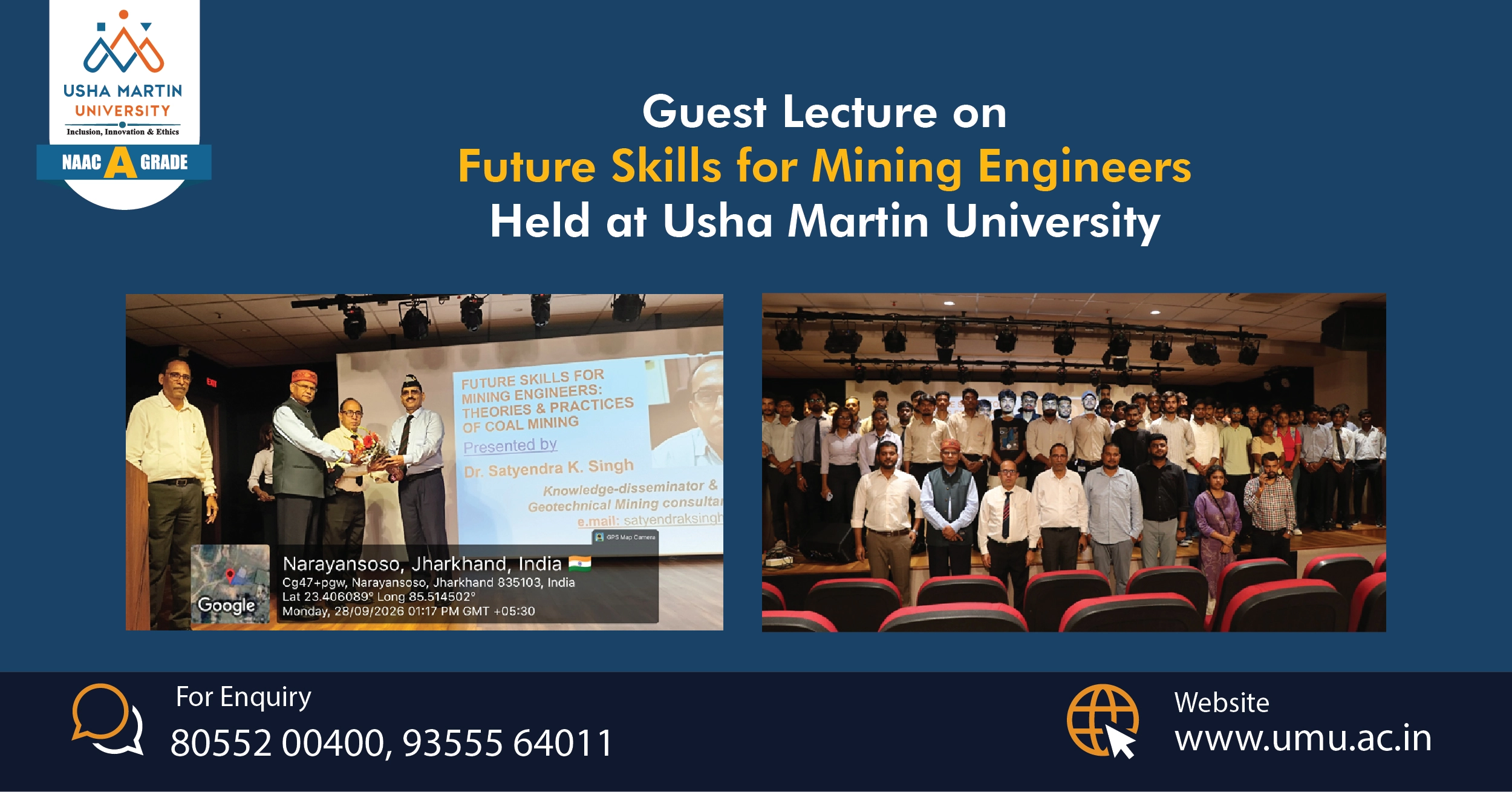 Guest Lecture on Future Skills for Mining Engineers Held at Usha Martin University