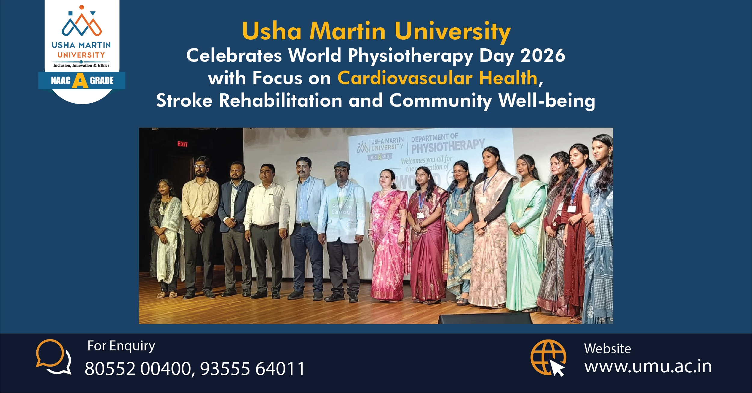 UMU Celebrates World Physiotherapy Day 2026 with Focus on Cardiovascular Health, Stroke Rehabilitation and Community Well-being