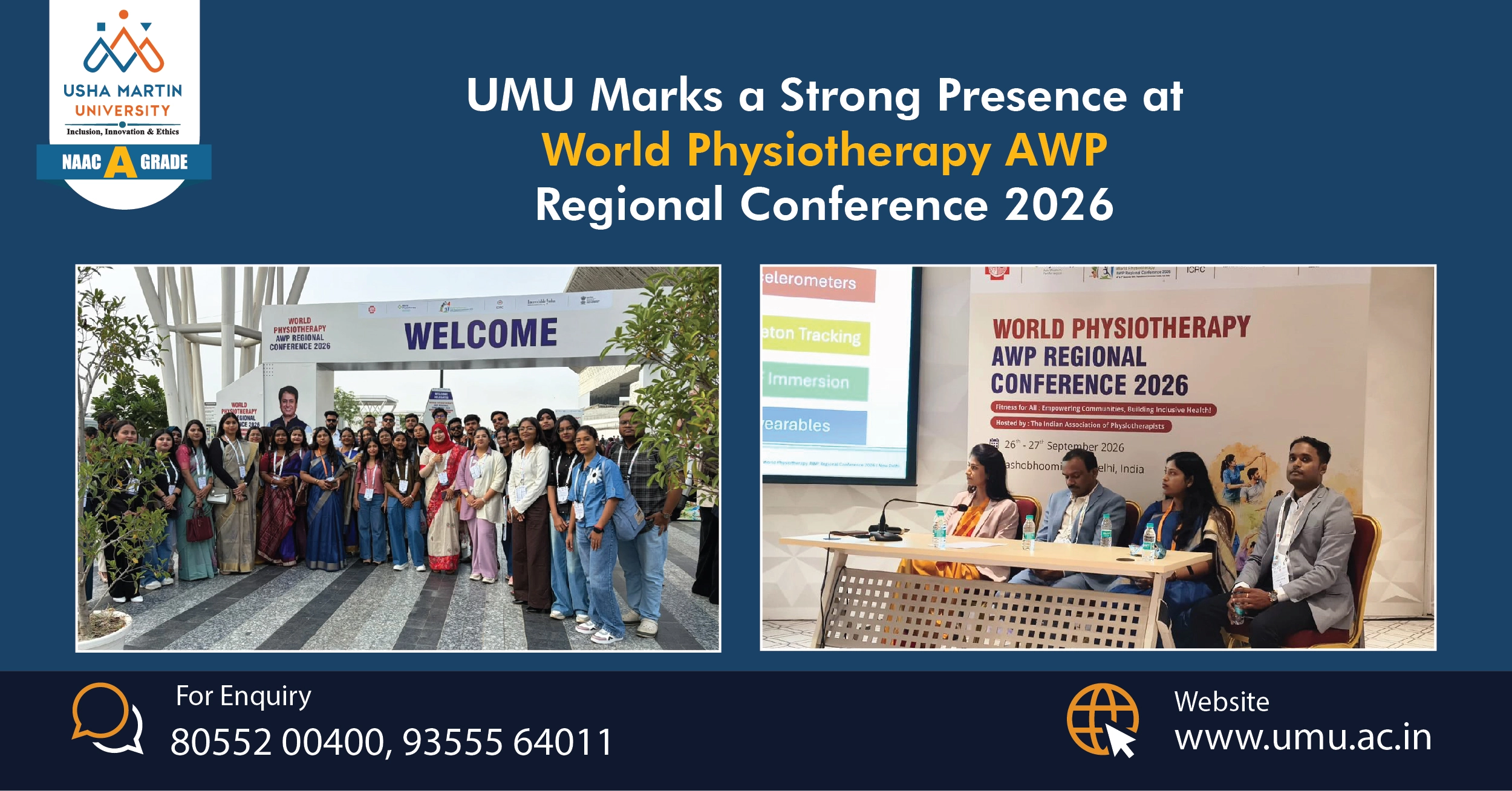 UMU Marks a Strong Presence at World Physiotherapy AWP Regional Conference 2026