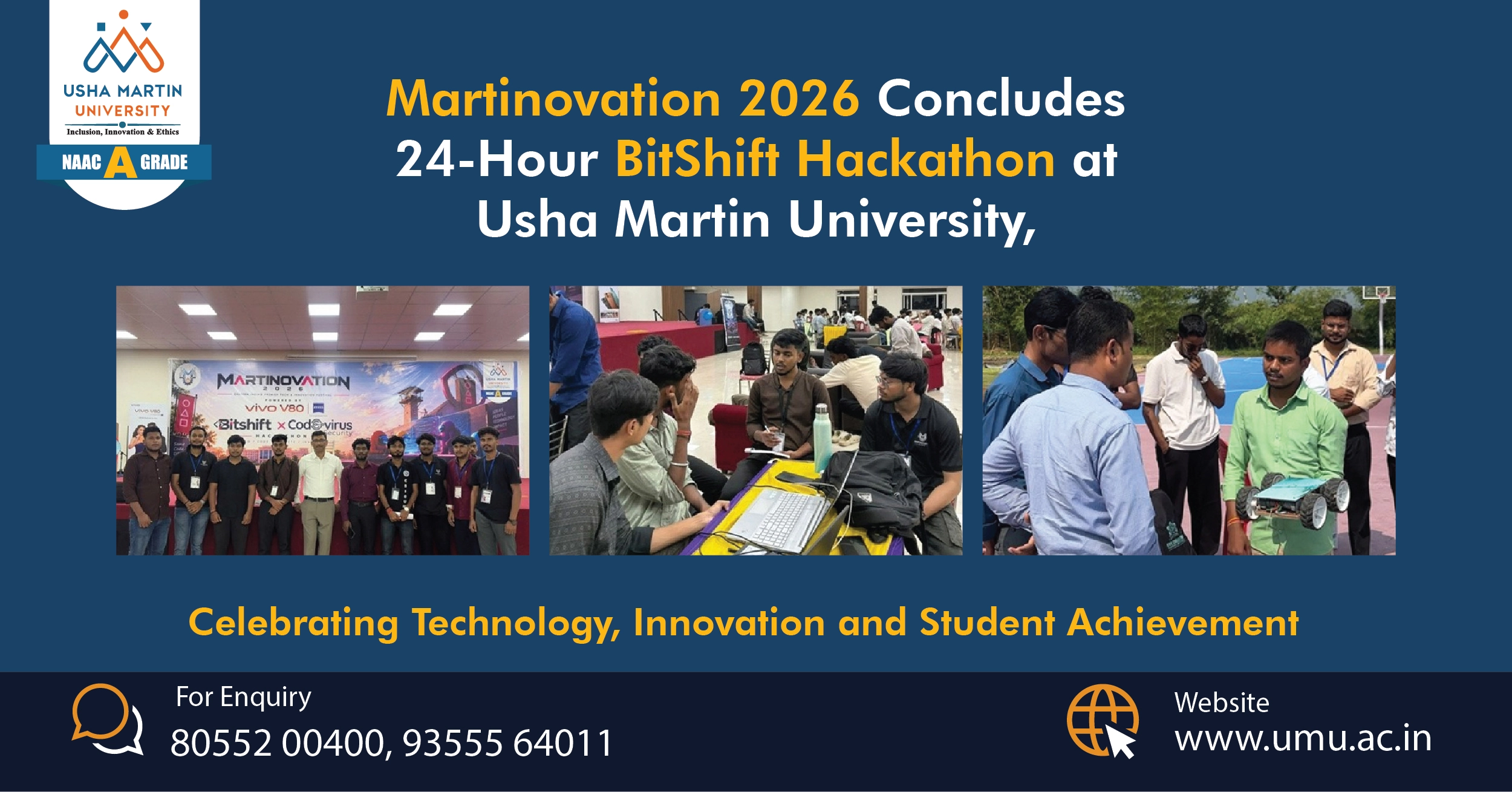 Martinovation 2026: Day 2 Highlights – BitShift Hackathon & Robo Race
